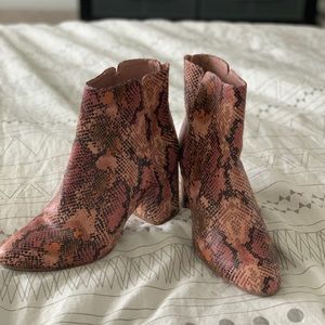 Snake skin booties